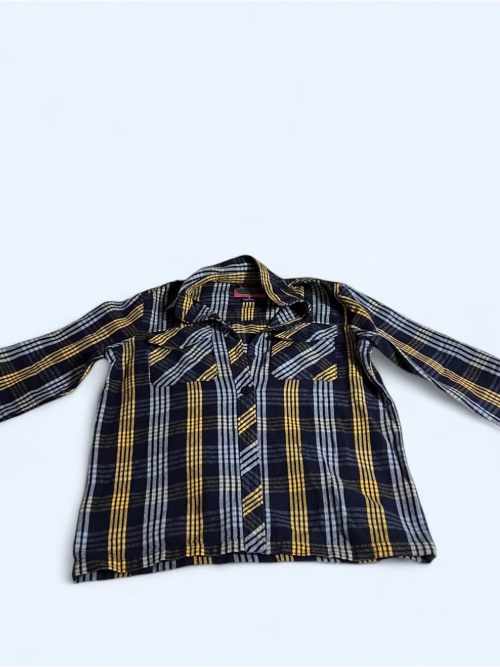 Empyre Men’s Blue & Yellow Plaid Button-Up Shirt